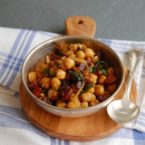 Chickpea and Chorizo Warm Salad