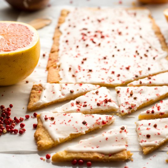 Pink Grapefruit Shortbread Cookies