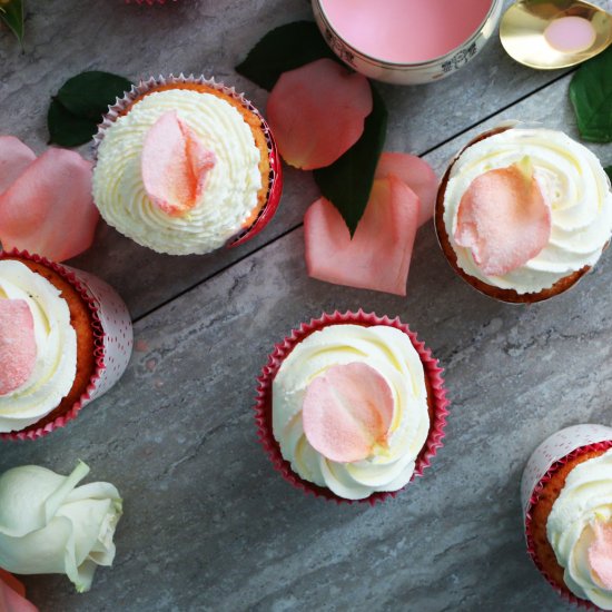 Rose Milk Cupcakes