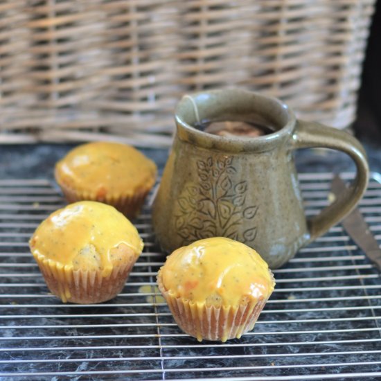 Orange Poppy Seed Muffin with Glaze