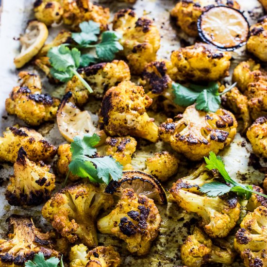 Golden Roasted Turmeric Cauliflower