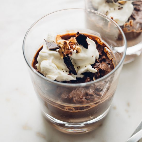 Chocolate Mousse with Hazelnuts