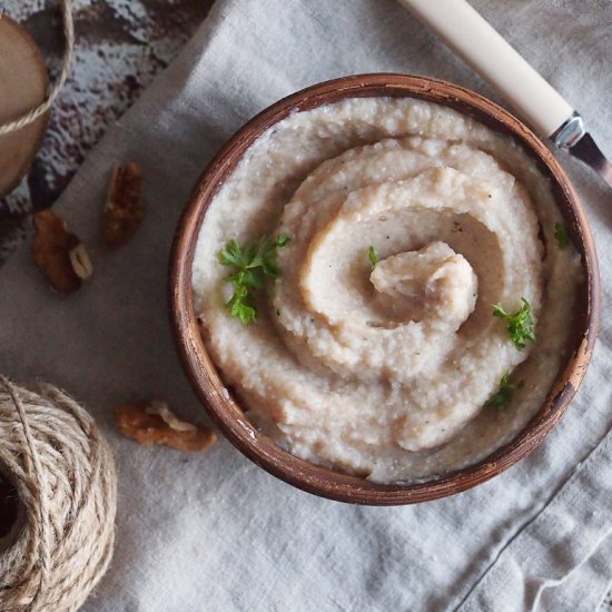 Jerusalem artichoke and apple puree