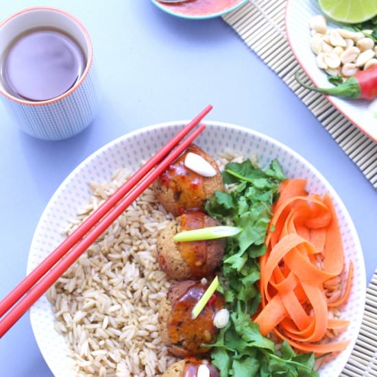 Bangin’ Baked Thai Tofu Bombs