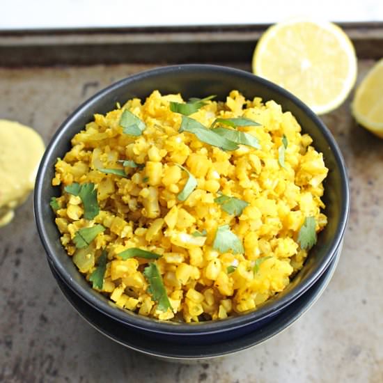 10 Minute Lemon Cauliflower Rice