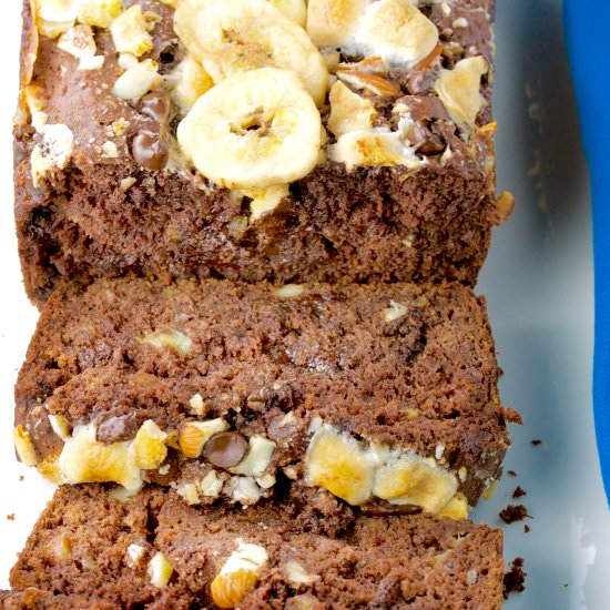 Rocky Road Chocolate Banana Bread