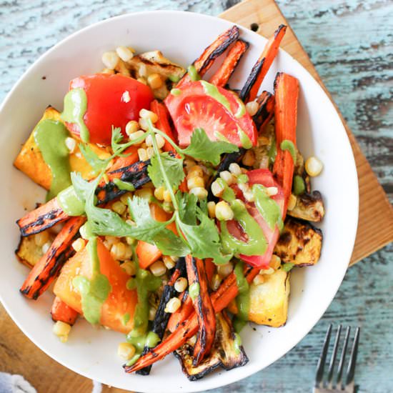 Grilled Zucchini Carrot Salad