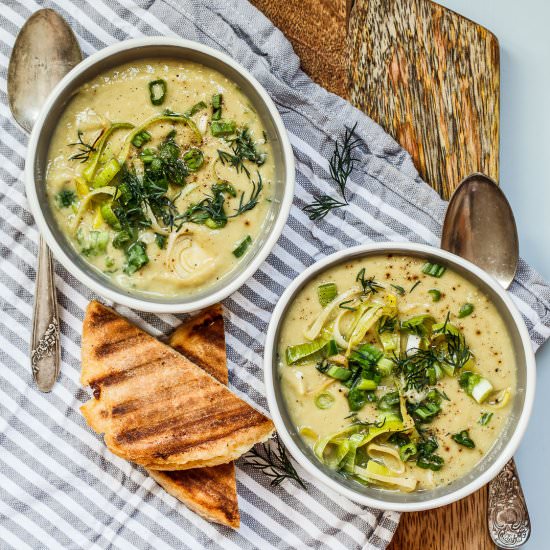 avocado-leek soup