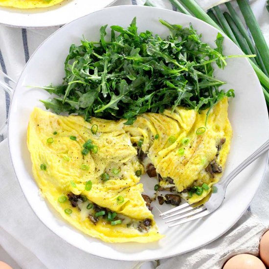 Mushroom and Cheddar Omelettes