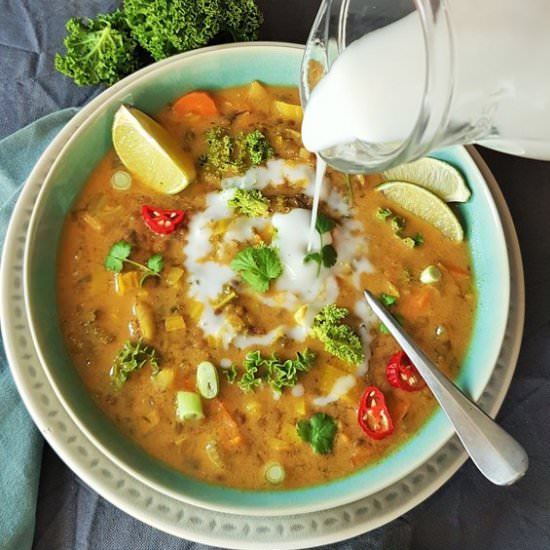 Coconut Curried Lentil Soup