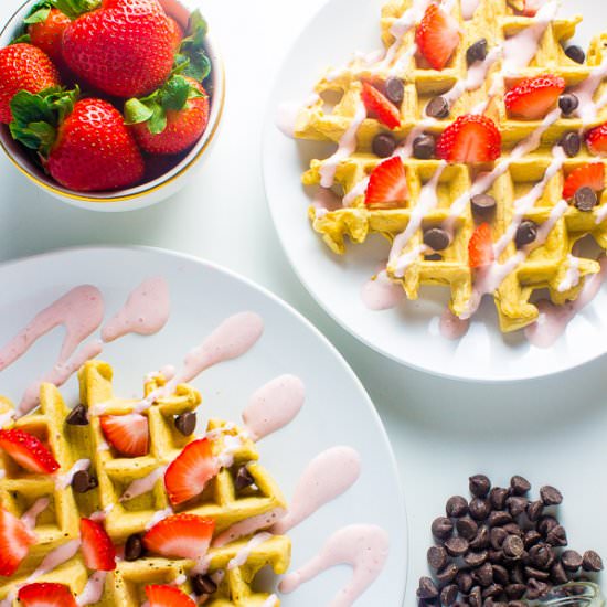 Waffles and Strawberry Cream Cheese