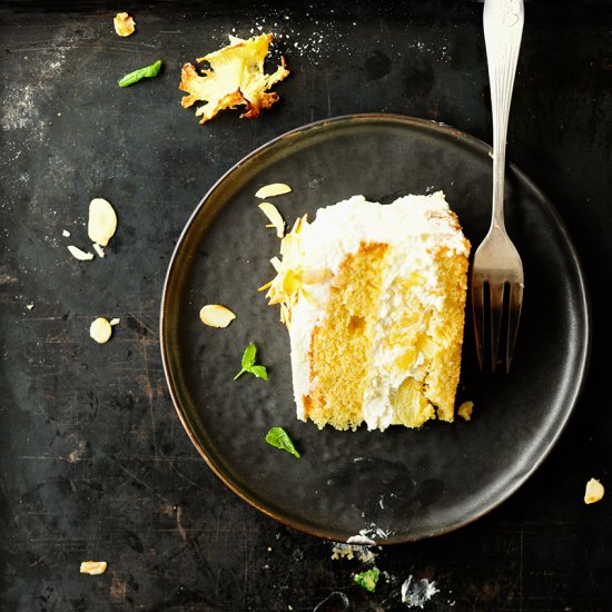 Almond Cake with Pineapple