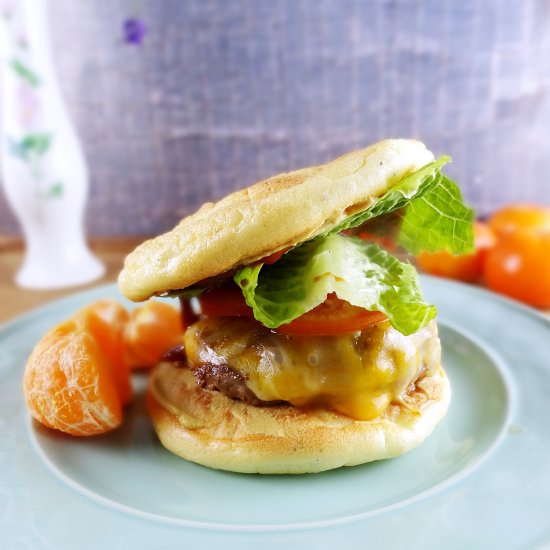 Cloud Bread Cheeseburgers