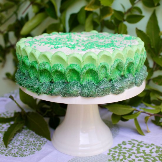 Green Ombre Chocolate Cake