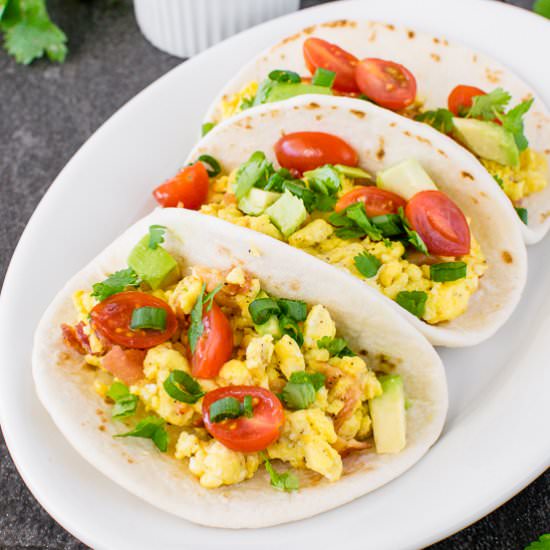 Bacon Egg Breakfast Tacos