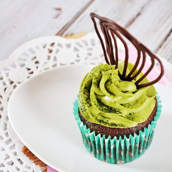 Chocolate Matcha Cupcakes