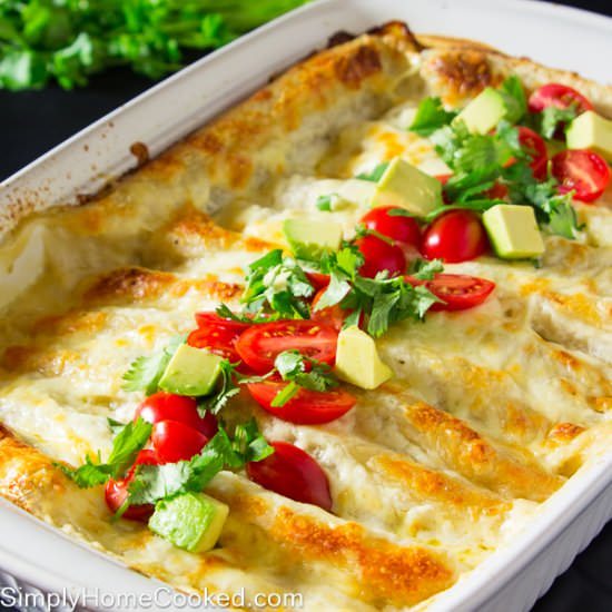 White Sauce Enchiladas