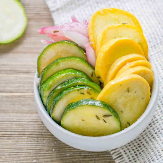 Lemon Herb Marinated Zucchini