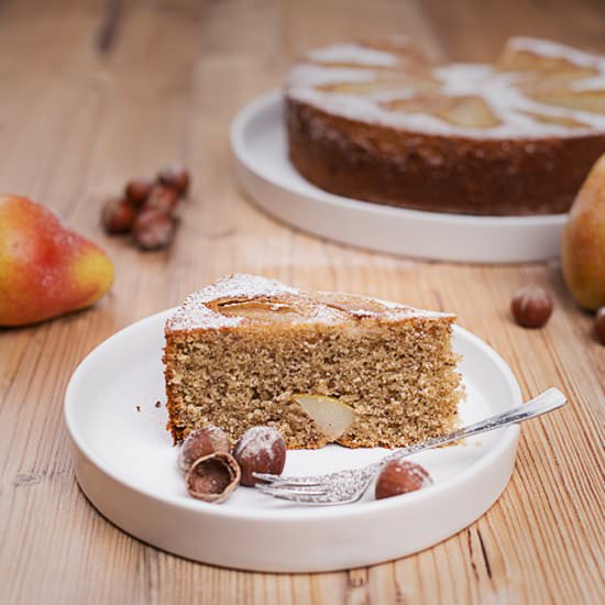 Juicy Nut Pear Cake