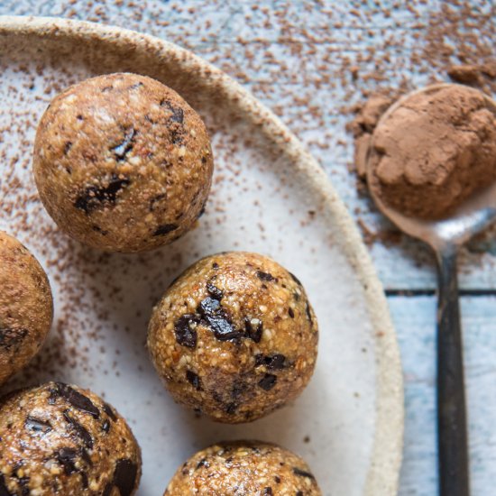 Choc Chip Peanut Butter Bliss Balls