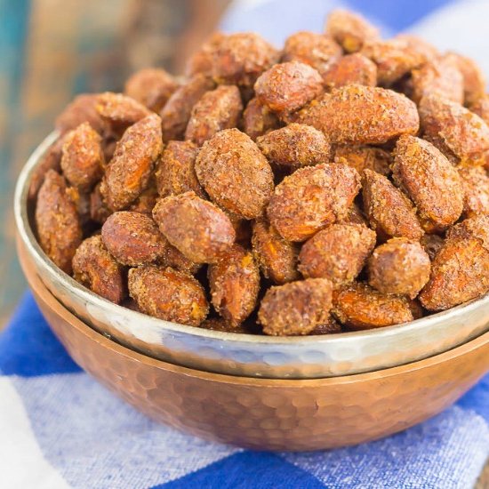 Roasted Cinnamon and Nutmeg Almonds