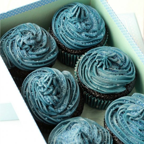 Midnight Blue Velvet Cupcakes