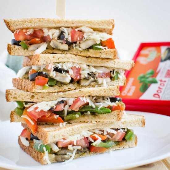 Italian flavored Veggie Sandwich