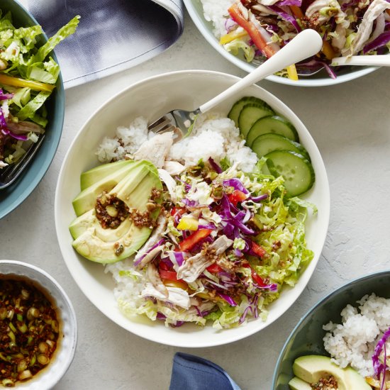 Ginger Scallion Chicken Bowls