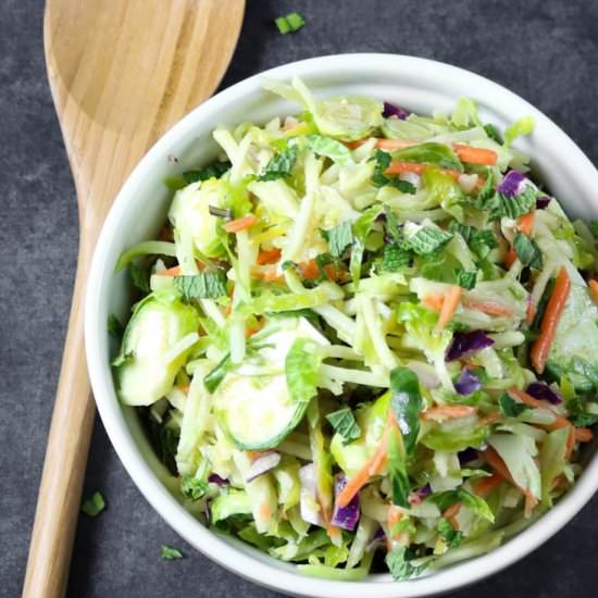 Detox Broccoli and Brussels Sprouts Slaw