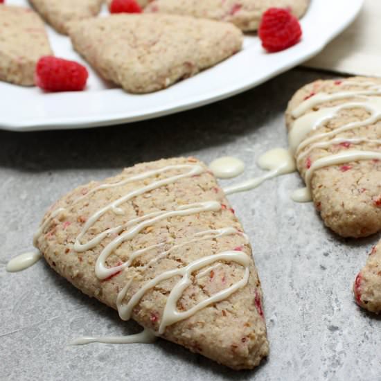 Healthy Lemon Raspberry Scones