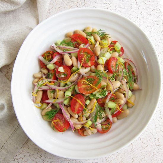 White Bean, Tomato, and Cucumber Salad