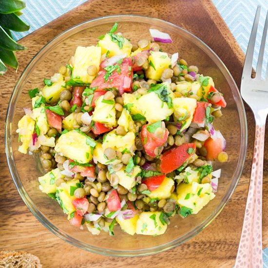 Tropical Summer Lentil Salad