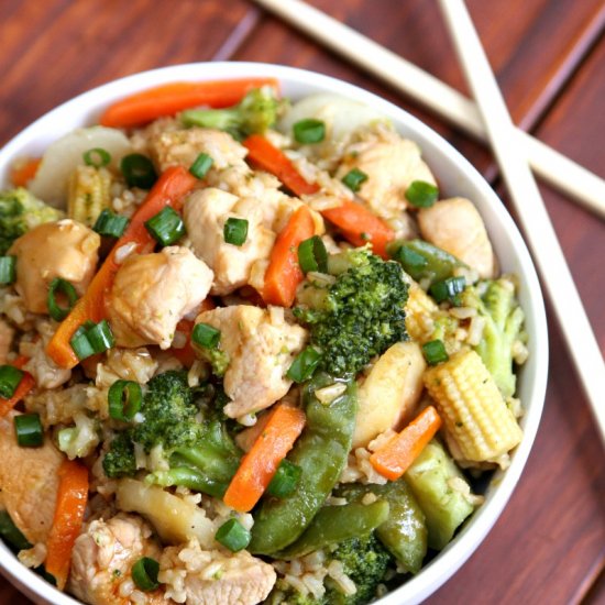 One Pot Teriyaki Chicken Rice Bowls