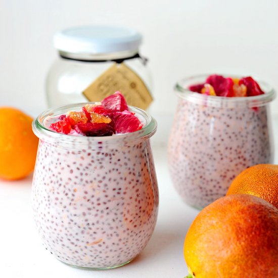 Blood Orange Chia Pudding