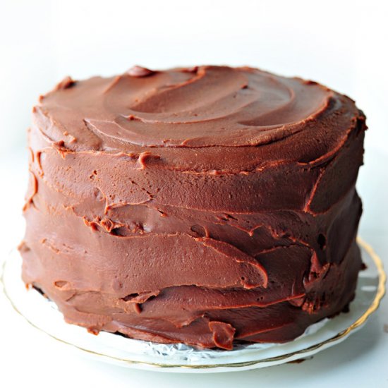 Mostly Vegan Chocolate Cake