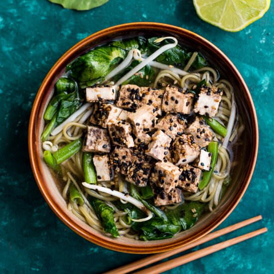 Soba Noodles in Mushroom Broth