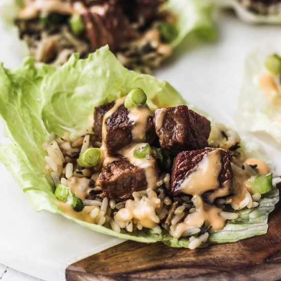 Hibachi Steak Lettuce Wraps