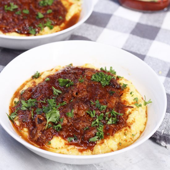 Braised Beef Ragu with Polenta