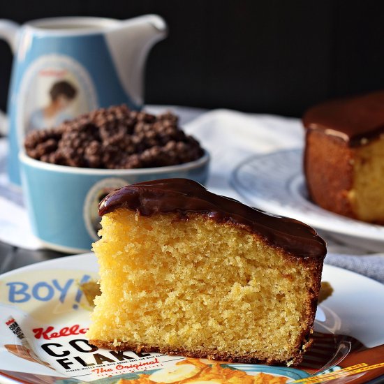 Orange And Chocolate cake in pot