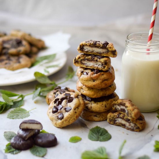 Peppermint Patty Stuffed Cookies