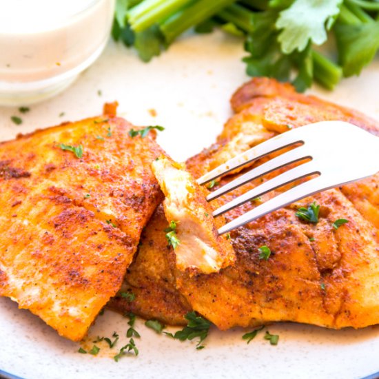 Spicy Pan Seared Tilapia