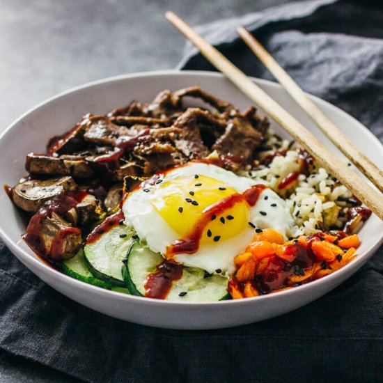 bibimbap – korean beef bowl