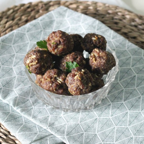 Homemade meatballs