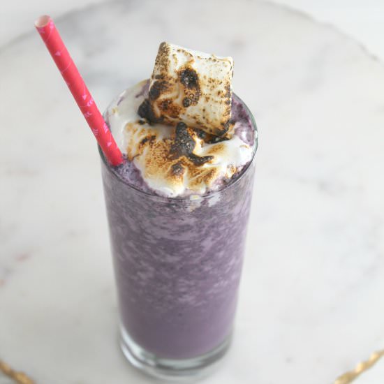 Frozen Wild Blueberry Hot Chocolate