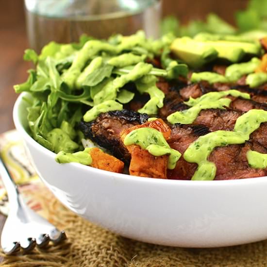 Steak and Sweet Potato Bowls