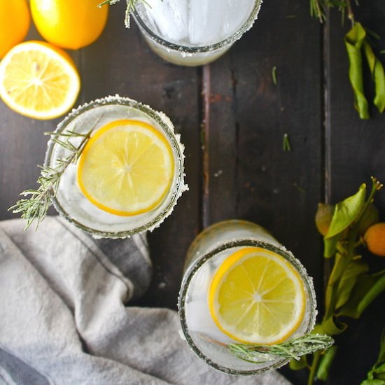 Lemon Rosemary Gin Fizz