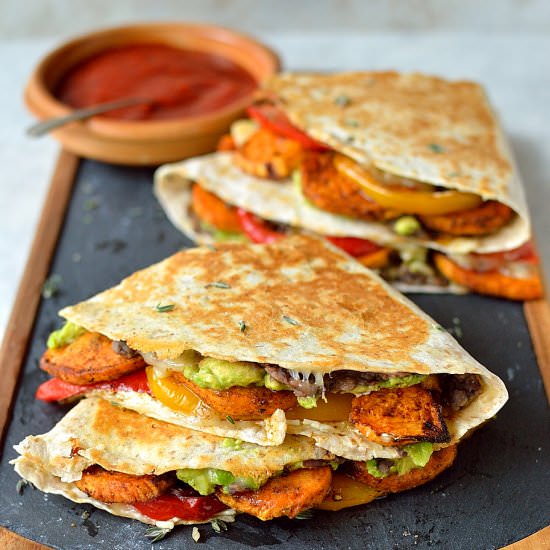 Loaded Veggie Quesadillas