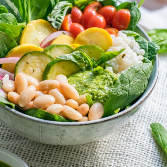 Lemon Basil Pesto Salad