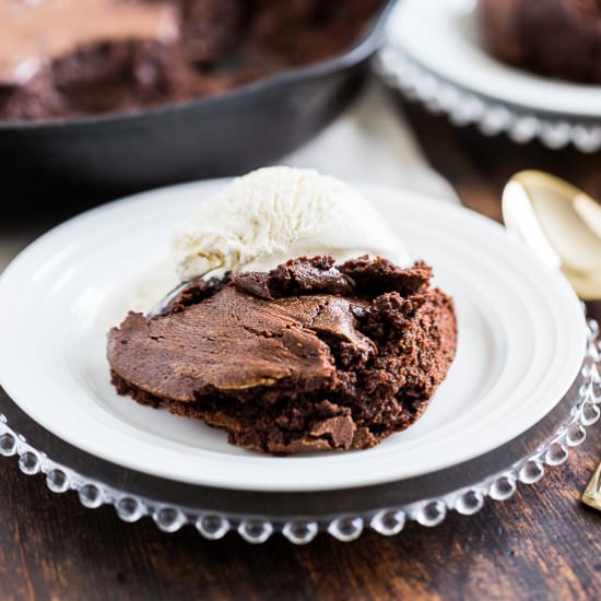 Chocolate Fudge Skillet Cake