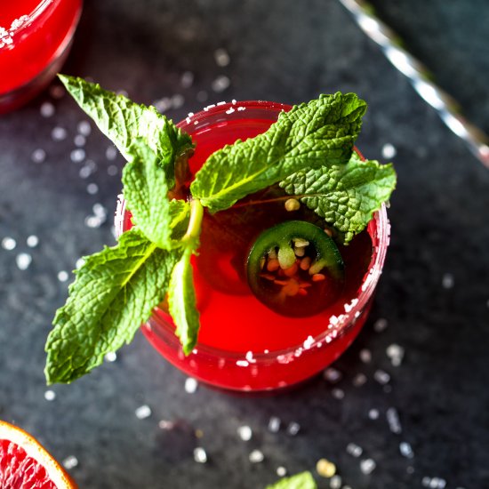 Spicy Blood Orange Mojitos